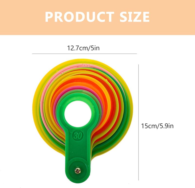 FUNOMOCYA Fruit Measuring Caliper Set for Diameter Measurement 17-Piece Plastic Fruits Gauge Tool for Farm Use 30-110mm Diameter - Image 4